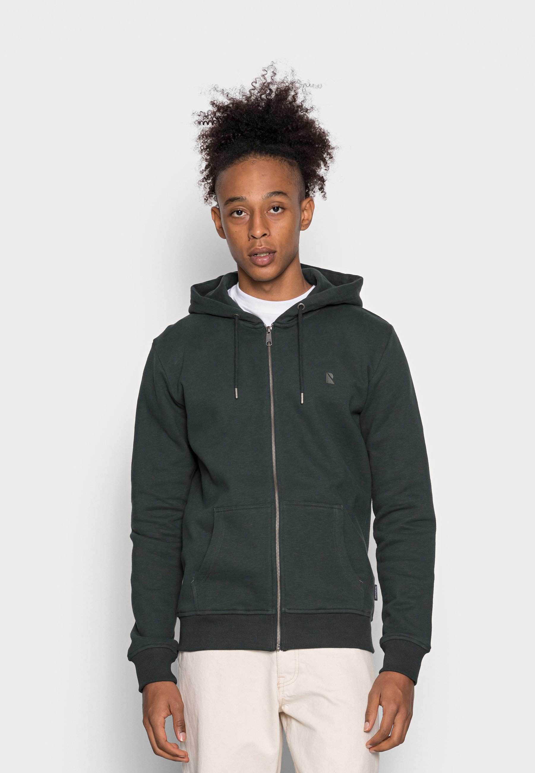 Homme recolution JACKET BIRCH - Sweat à capuche zippé - deep green