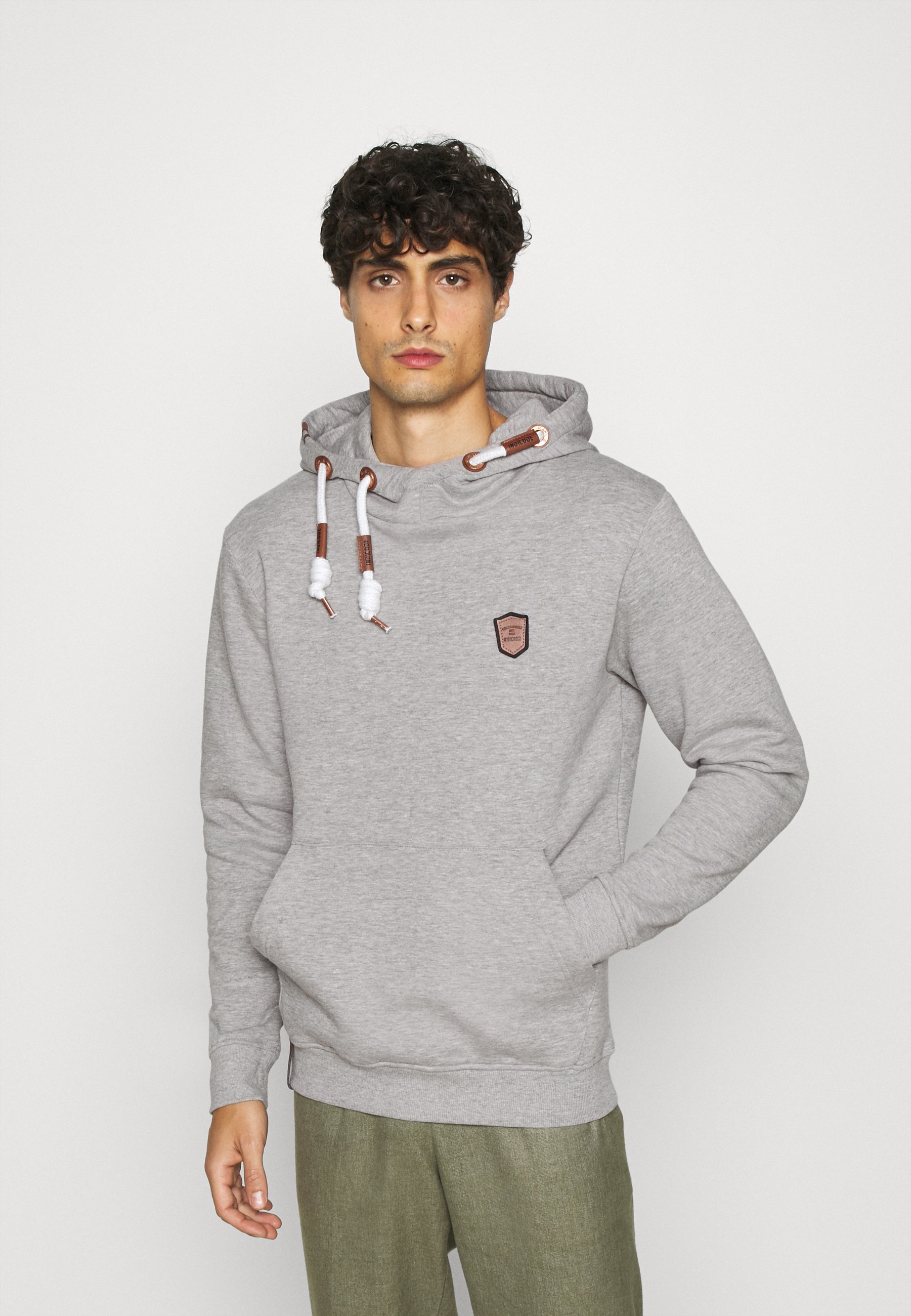 Sweats & Hoodies INDICODE JEANS NEVILLY - Sweat à capuche - light grey mix