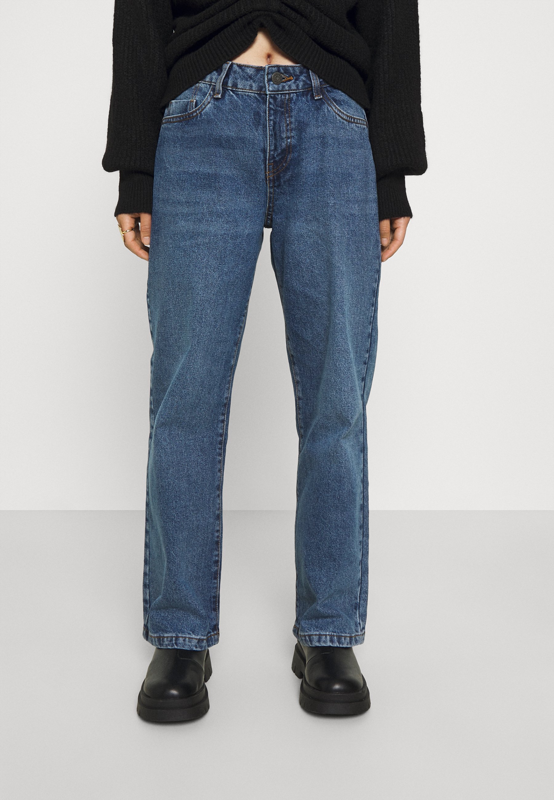 Vêtements Noisy May Petite NMAMANDA WIDE - Jean boyfriend - medium blue denim