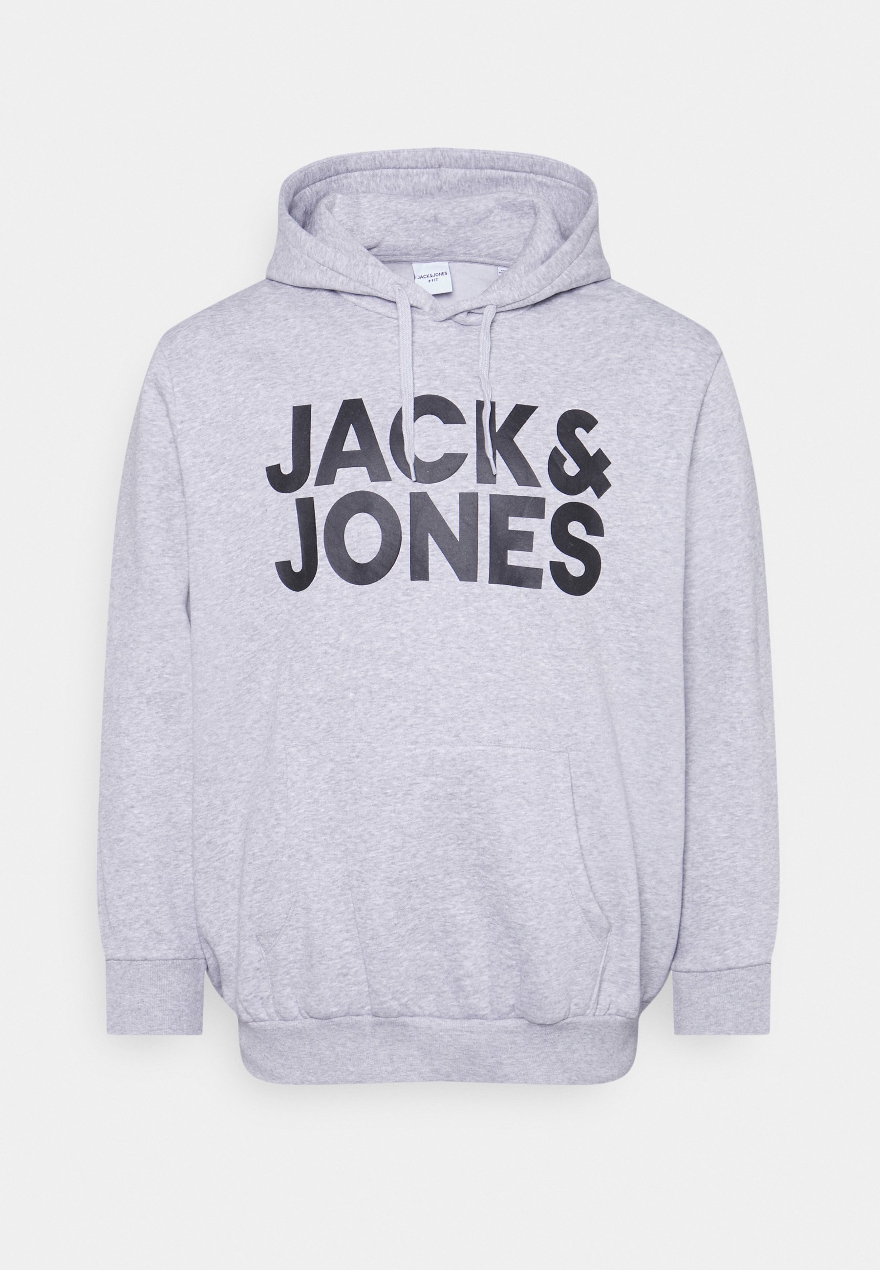 Homme Jack & Jones JJECORP LOGO HOOD - Sweatshirt - light grey melange