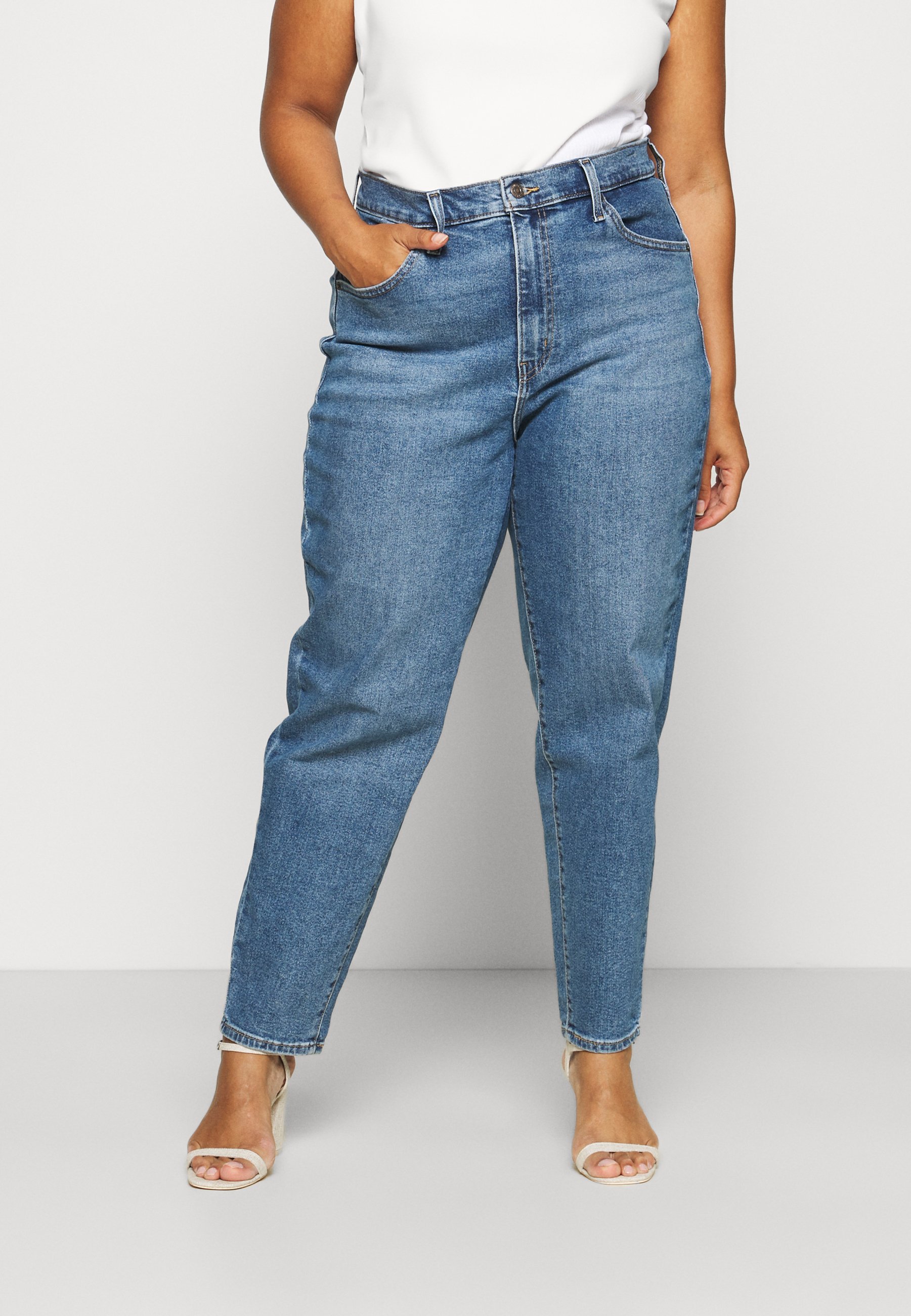 Jeans Levi's® Plus HIGH WAISTED MOM - Jean boyfriend - blue denim