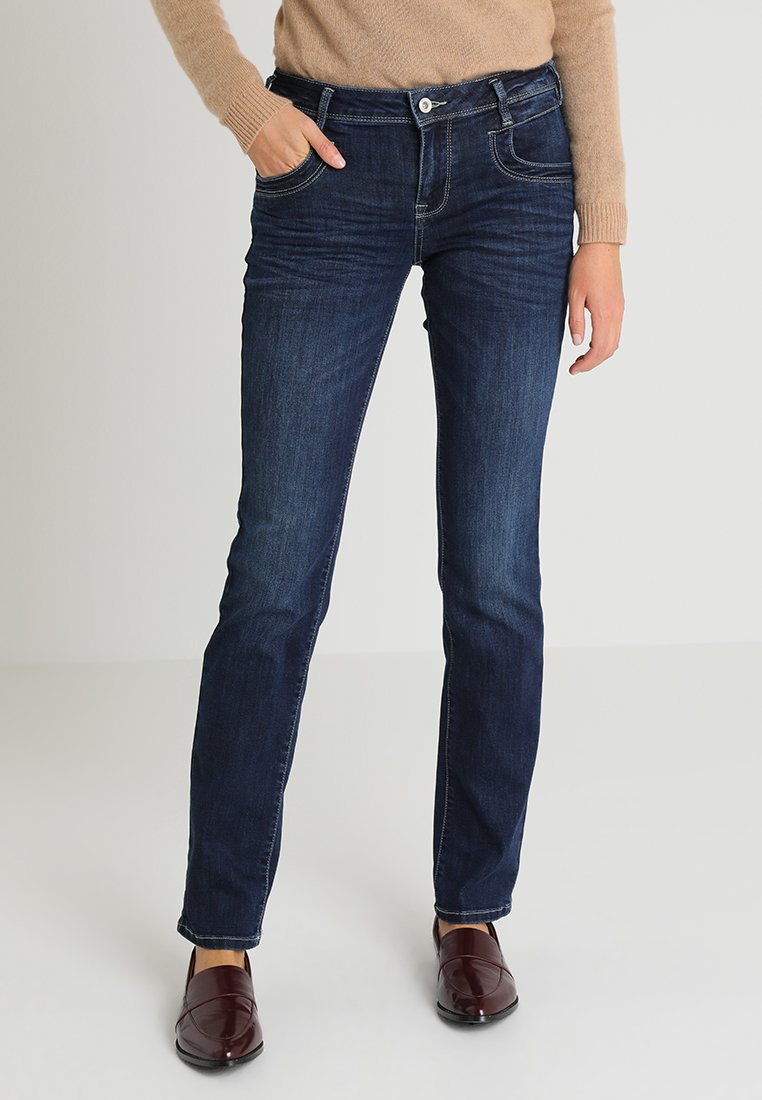 Vêtements TOM TAILOR ALEXA - Jean droit - dark stone denim blue