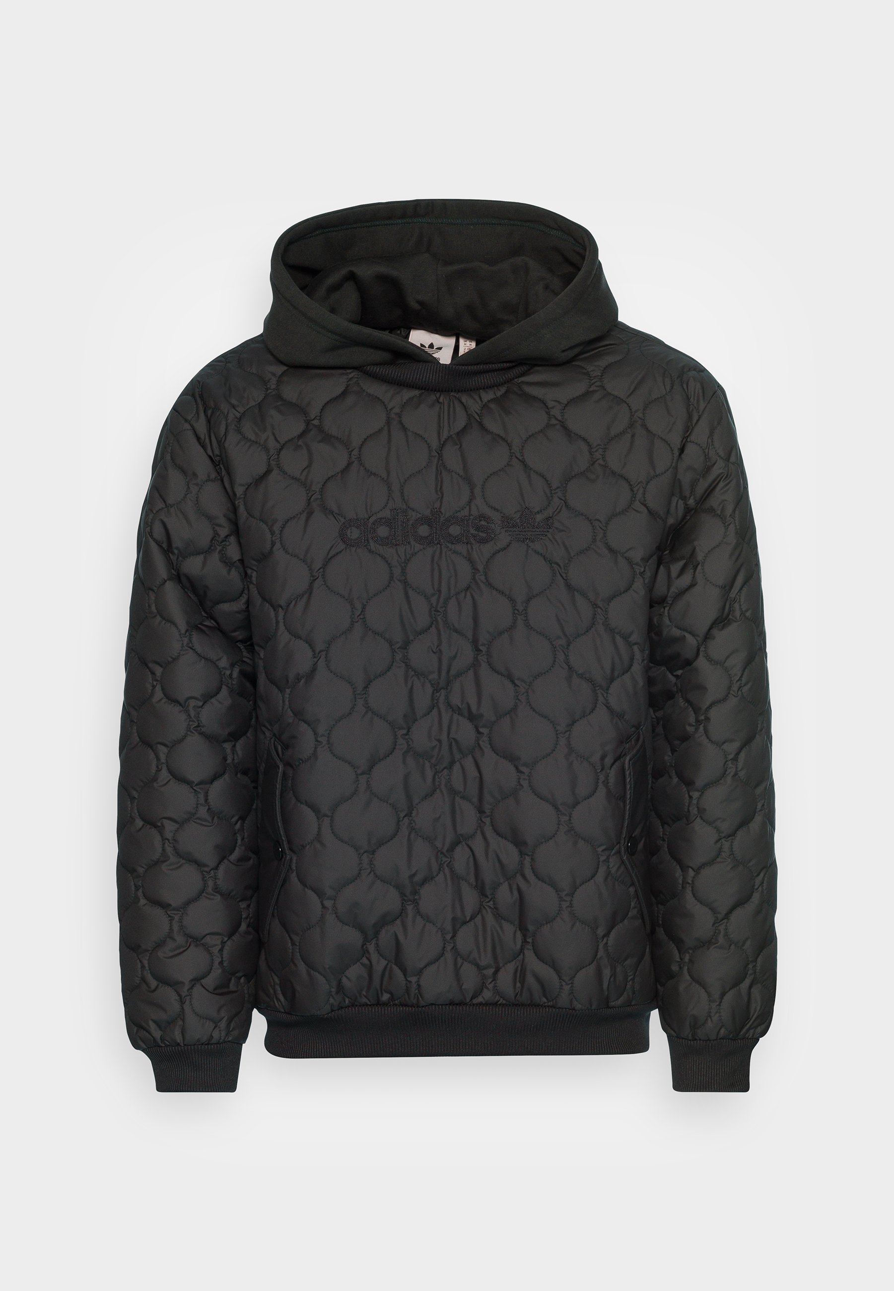 Homme adidas Originals QUILTED HOODY - Sweat à capuche - black