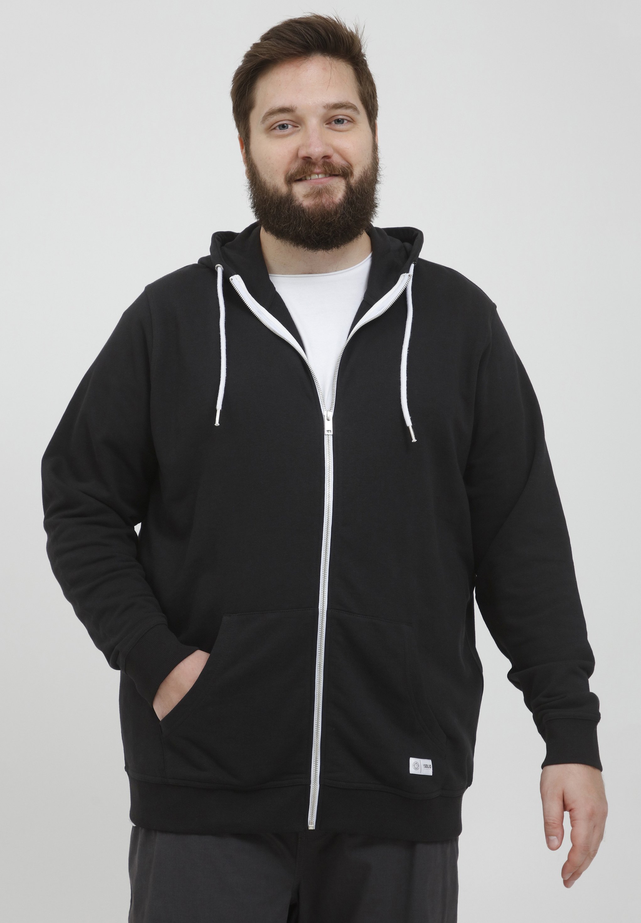 Vêtements Solid SDTAMBO BT - Sweat à capuche zippé - black