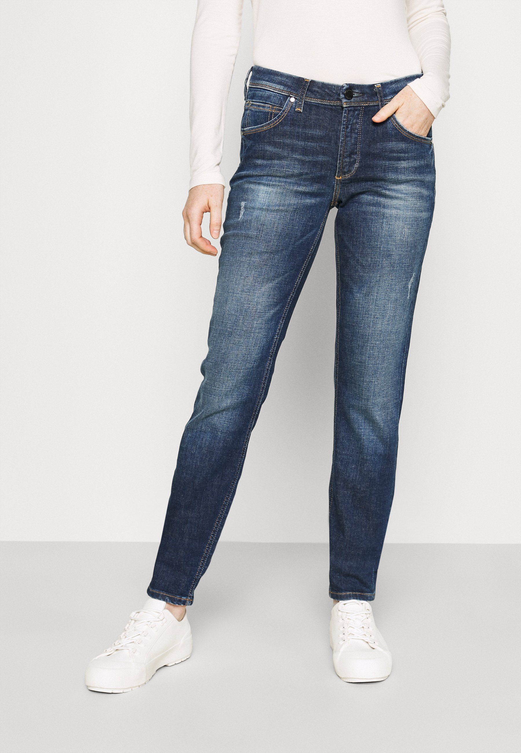 Femme Marc O'Polo DENIM ALVA - Jean slim - stone melange