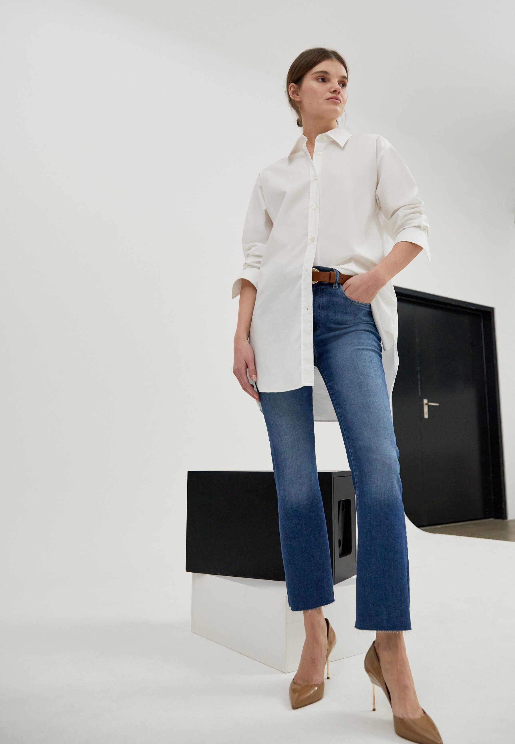 Vêtements DL1961 BRIDGET HIGH RISE INSTASCULPT CROP - Jean bootcut - mid raw performance