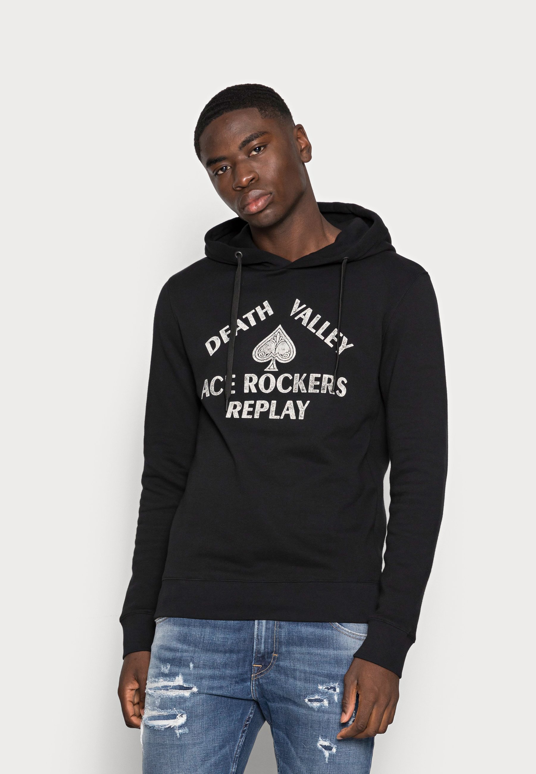 Homme Replay Sweat à capuche - black